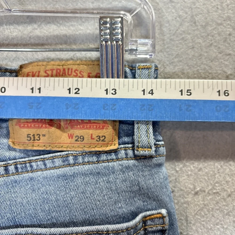 Levi's Men's 513 Slim Blue Denim Jeans Low Rise Medium Wash 29/32
